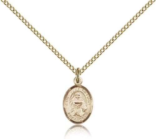 Saint Julia Billiart Medals - Gold Plated St. Julia Billiart Pendant Including 18 Inch Necklace
