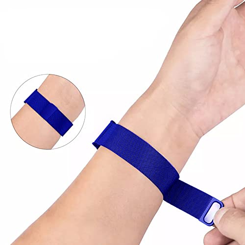 Image of AONES 20mm Magnetic Loop Watch Strap Compatible for Samsung Galaxy Active2 4G 44Mm Metal Chain Watch Band