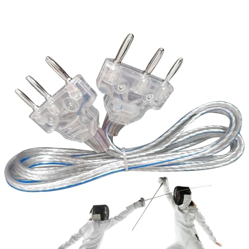 Tyinerc Alambre de Cuerpo para Vallas, lámina de Cuerda, Alambre de Cuerpo Ligero, Cable de Cuerpo de Acero Inoxidable, Cuerda Flexible Sabre Flexible, Accesorio de Transparente para esgrimistas