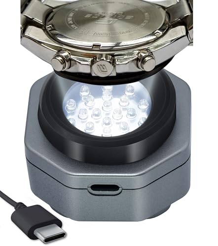 CoolFire - Caricabatterie solare rapido Type-C senza UV per tutti gli orologi solari ecologici da uomo, caricabatterie portatile per batteria Reloj Hombre. per tutti i tipi di orologi solari ecologici