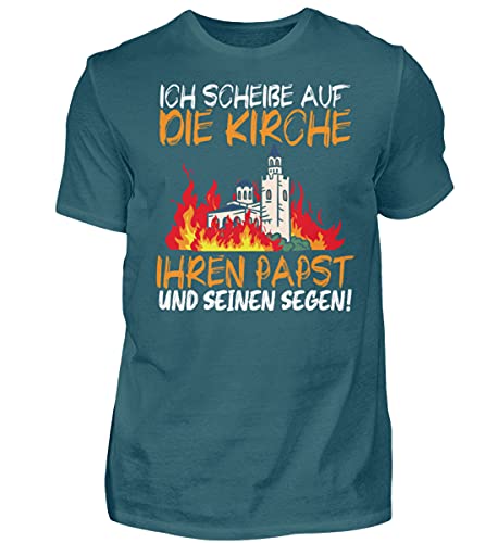T-shirt pour homme avec inscription allemande Diva bleu en taille M