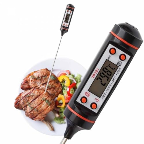 Termômetro Culinário Digital Espeto, Medição Precisa de Temperatura, Ideal para Carnes, Líquidos e A