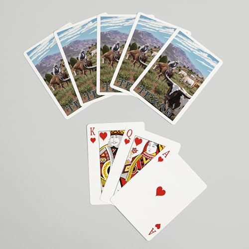 Lantern Press Texas Longhorns Baraja Poker 52 Cartas miniatura 7