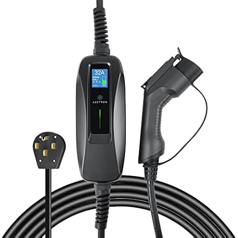 Lectron NEMA 14-50 Level 2 EV Charger - 240V 32 Amp with 15ft Extension Cord & J1772 Cable - for J1772 Evs Cover