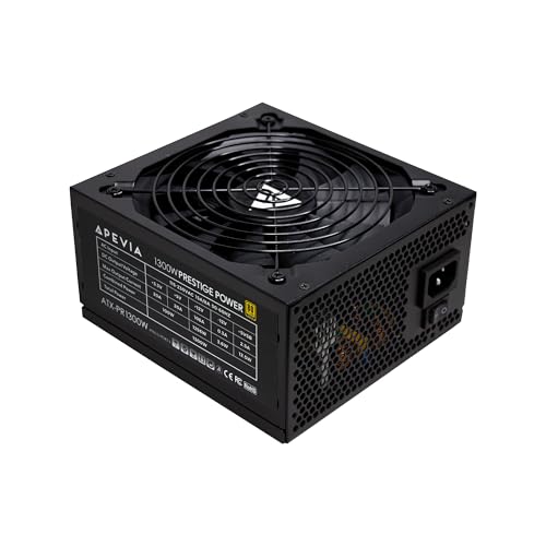 Apevia ATX-PR1300W vXe[W 1300W 80+S[hF ATX 3.1 ReadyAPCIe 5.1 / 12VHPWRRlN^ ATX Active PFC DC - DCRo[^[݌v 135mmTCgt@ RoHS