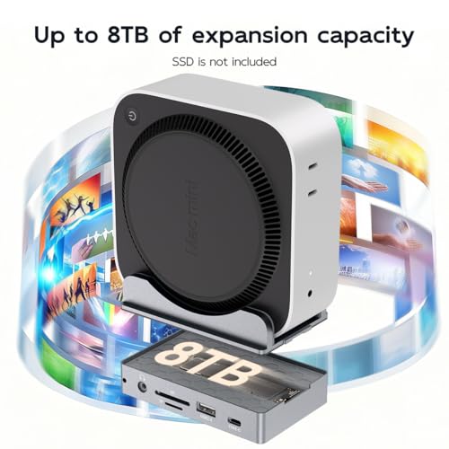 Hub Mac mini M4 Pro MAIWO, support de bureau avec boîtier SSD NVMe