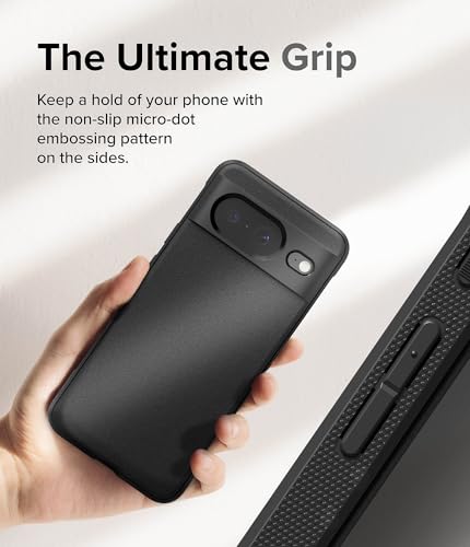 Image of Ringke Onyx for Google Pixel 8 Case [Feels Good in The Hand] Oil & Dirt Resistant, Enhanced Camera Lens Protection, Comfortable Grip, Non-Slip, Lightweight Cover - Black