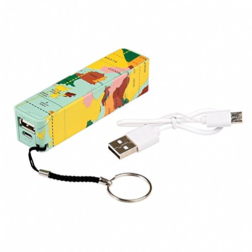 Oplader powerbank vintage world map Cover