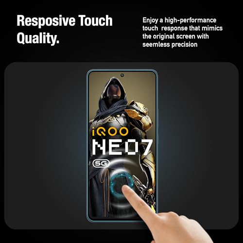 Image of Supershieldz NeoGuard HD+ Tempered Glass Screen Protector Guard For iQOO Neo 7 Pro /Neo 7 /11 and 9T (6.78 Inch), 9H Hardness, Anti-Static, Case-Friendly, Easy Installation Kit - 1 Pack
