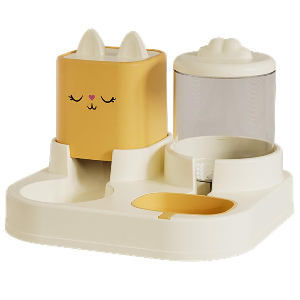 TOMVAESCat Automatic Feeder, Dog Feeder and Water Dispenser, Pet Waterer, Small Medium Big Animals Dispenser & Food Bowl, Kitten Puppy Feeding Dispenser, 4000ml