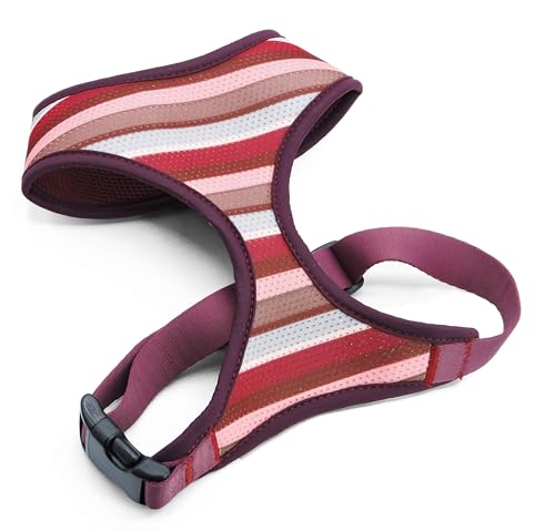 MORSO® Pettorina traspirante Air Mesh, per cani di taglia piccola e media, rosa e grigio, tg L