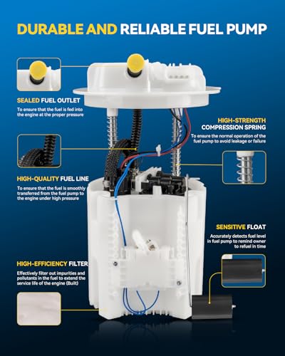 Image of PHILTOP FG0890 Electric Fuel Pump Assembly Compatible with Chrysler Town & Country 2008-2016, Dodge Grand Caravan 2008-2020, Ram C /V 2012-2015, Volkswagen Routan 2011-2014 3.3L 3.6L, Replaces E7254M