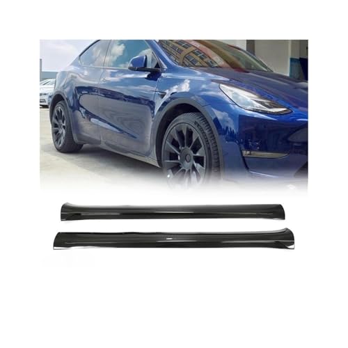 Car Side Skirts Extensions Compatible For Tesla Model Y Sport 4-Door 2019-2021 Dry Carbon Auto Door Bumper Side Skirt Apron Body