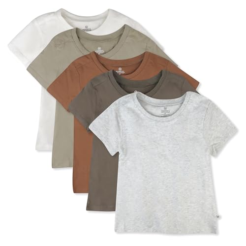 Image of HonestBaby Baby Toddler & Kids' 100% Organic Cotton Short Sleeve T-Shirts (10-Pack)