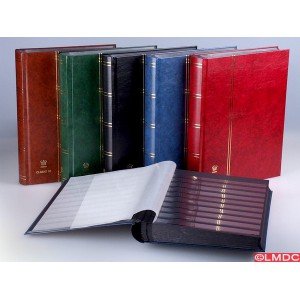 Classeur Timbres Climax 32 - 32 feuilles/64 pages noires Couleur:Bleu
