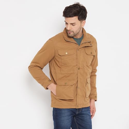 Image of Duke Cotton Blend Stardust Men Full Sleeve Standard Length Jacket (SDZ3063 Khaki XXL)