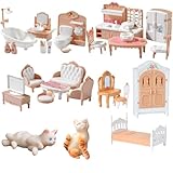 34Pcs Dolls House Furniture, Miniature Dollhouse Furniture Set Creative Play House Accessories for Imaginative Play Doll House Enthusiasts - Image 1