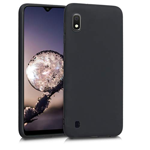 kwmobile Custodia Compatibile con Samsung Galaxy A10 Cover - Back Case per Smartphone in Silicone TPU - Protezione Gommata - nero matt