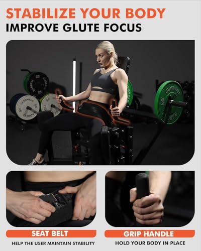 Image of GMWD Hip Abductor Machine, 3D ARC Motion Hip Abductor Machine, 300lbs Capacity Plate Loaded Hip Abduction Machine, Inner and Outer Thigh Machine for Home Gym