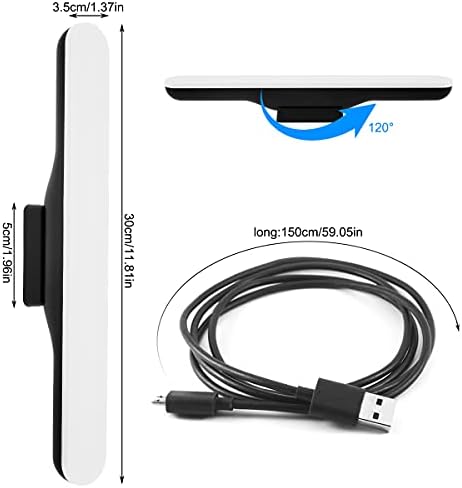 Muross Dimmable Touch Light Bar Wall Reading Light Stick On Bunk Bed Lamp Wall Mounted Lamp 3 Color Reading Lamp LED USB Rechargeable Bar Lights wtih Built-in 2300mAh Battery Stick Magnet Mount for Ca