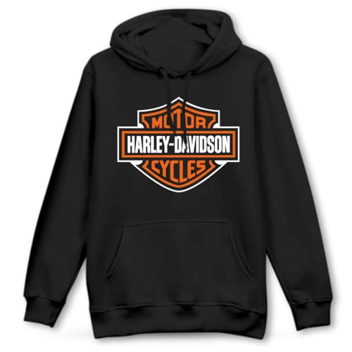 Createe Felpa con Cappuccio aftermarket con Stampa dedicata al Marchio di Moto Americane Custom Milwaukee