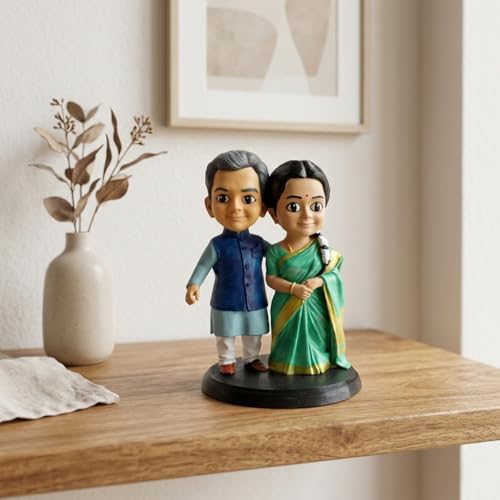 Image of Custom 3D Mini Me Figurine from Photo Personalized Cartoon Style Mini Me Miniature Self Statue, Hand Painted 3D Printed Figurine, Unique Birthday, 4 Inch (Couple)
