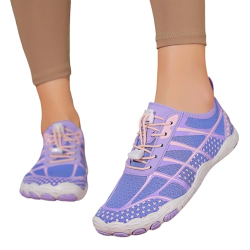 Genérico Running Hombre - Zapatillas de Verano para Exteriores Zapatos de natación acuáticos Zapatos de Pesca Antideslizantes para Mujer Zapatos de Senderismo de Secado rápido (Purple 41)