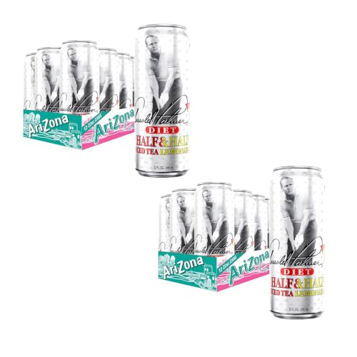 AriZona Diet Arnold Palmer - Half and Half, Big Can, 22 Fl Oz (24 Pack)