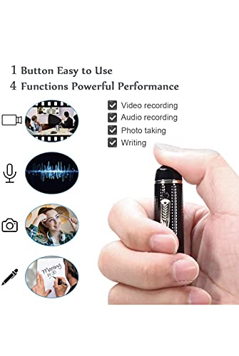 Image of Hidden Pen Camera Spy Pen Camera HD 1080P Clip On Body Camera Mini Camera Pen 32GB SD Card with Included Wonderful Spy Gadgets for Business and Conference