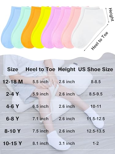 Image of Cooraby 25 Pairs Kids' Low Cut Socks Half Cushion Sport Ankle Athletic Socks