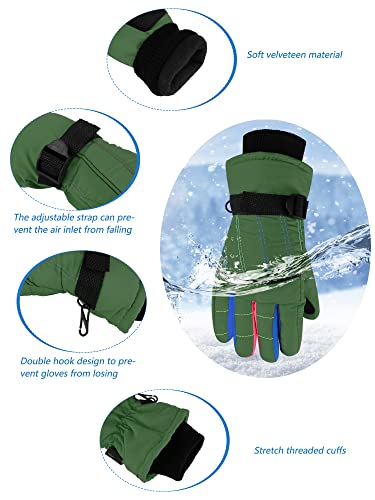 Image of Geyoga 4 Pairs Winter Kids Ski Gloves Boys Girls Windproof Waterproof Warm Snow Gloves for Children Toddler Snowboard