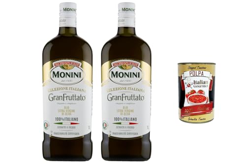 Huile d'Olive Vierge Extra 100% Italienne Monini GranFruttato et Polpa