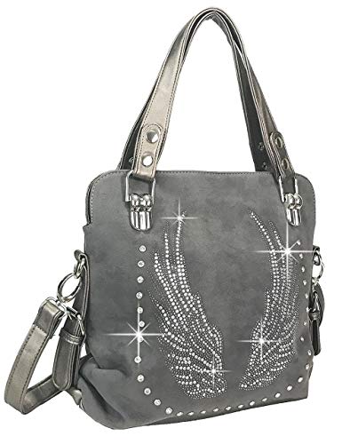 Bling Purse Double Handles Rhinestone Wing Purse