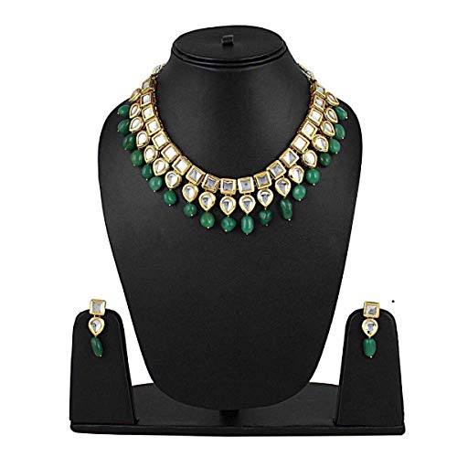 Stylish Kundan Wedding Necklace Jewellery Set