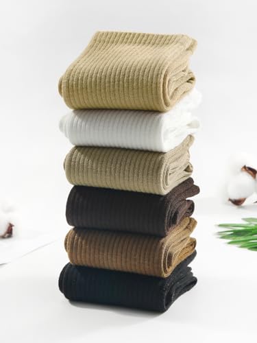 Image of HAVE A TREE 3-12 Pairs Womens Crew Lightweight Thin Calf Socks Size 6-11 | Lightweight thin crew calf socks for women, soft breathable comfort, perfect fit, durable everyday wear at great value.