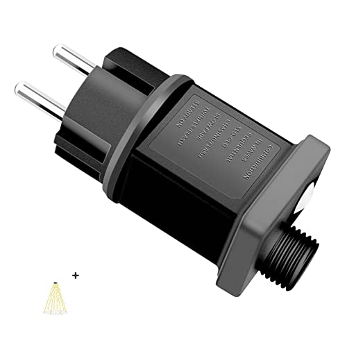 31V LED Netzteil Lichterkette, Dalugo 31V 6W Weihnachtsbaum Ersatzstecker mit Speicherfunktion, 6h Timer, 8 Beleuchtungsmodi (kommen mit einem warmweißen 280 LED Weihnachtsbaum Lichter) Cover