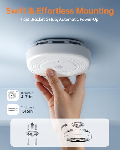Image of Heiman Smoke Detector 10 Year Battery, photoelectric Smoke Alarm,1-Pack (3
