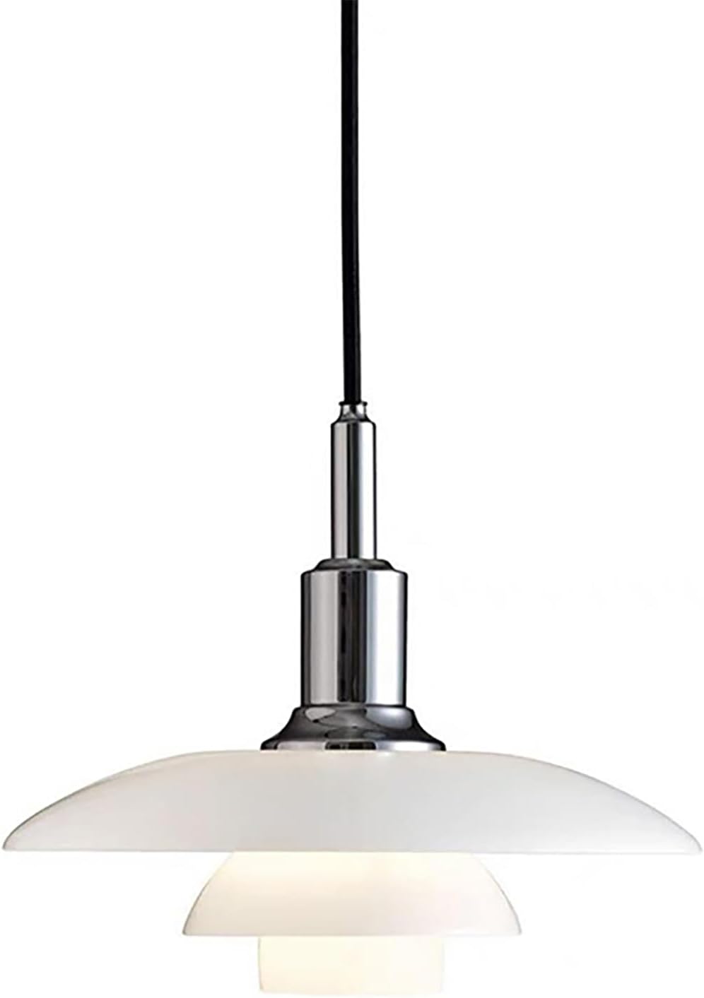 Pendant Light Orange Danish Ceiling light Mid Century Pendant Lamp 3-Layer Shade Design Scandinavian Style Metal Flush Mount Light Fixtures for Kitchen Island Bedroom hallway Dining Room (Orange)