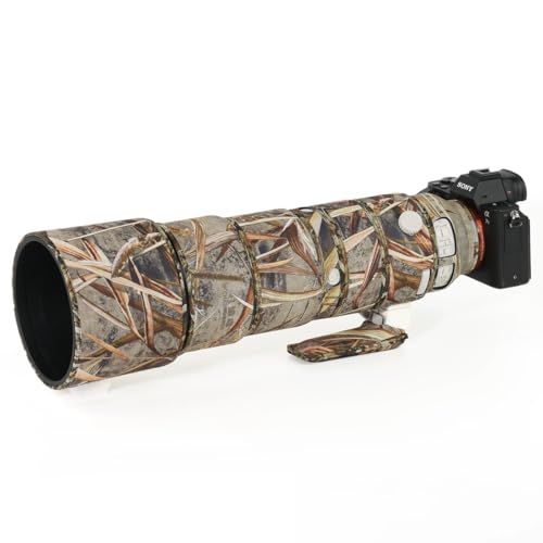 CHASING BIRDS Camouflage Waterproof Lens Coat for Sony FE 200-600mm F5.6-6.3 G OSS Rainproof Lens Protective Cover (Reed Camouflage, with 2.0X TC (SEL20TC))