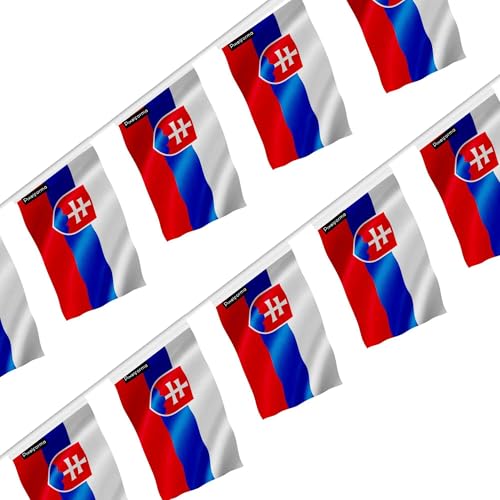Guirlande Drapeau Slovaquie 18x28cm | Décorez Facilement Vos Salles avec 50 Pavillons