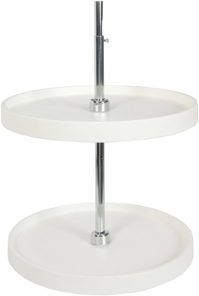 Knape & Vogt PFN20ST-W 31.5 by 20 by 20 Full-Round Polymer Lazy Susan Cabinet Organizer,White 31.5-Inch by 20-Inch by 20-Inch