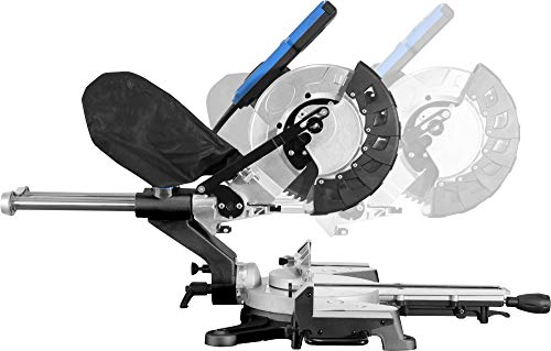 GÜDE Radial Kappsäge GRK 2534.1 BSL (Gehrungssäge mit 255 mm Sägeblatt, 2000 Watt Leistung) Grau 55258 – Bild 4