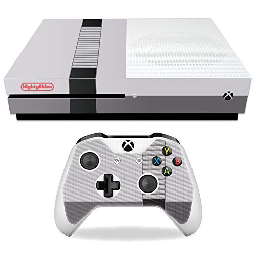 MightySkins Carbon Fiber Skin for Microsoft Xbox One S - Old School | Protective, Durable Textured Carbon Fiber Finish | Easy to Apply, Remove, and Change Styles | Made in The USA