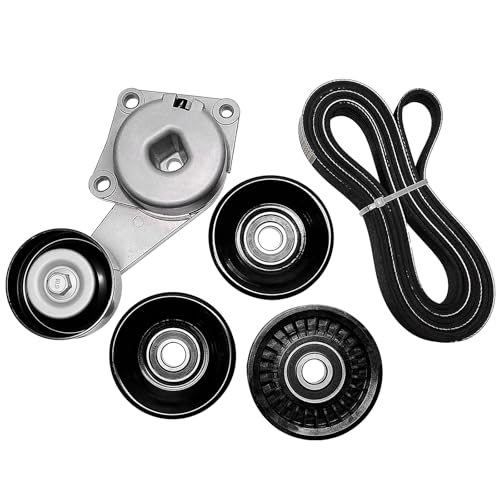 Image of Serpentine Belt Drive Component Kit with Belt Tensioner & Idler Pulleys, Fit Ford Expedition 2009-2014, Explorer 2006-2010, F-150 /F-250 /F-350 2005-2006, Lincoln Navigator 2010-2014, Replaces 90K38274A