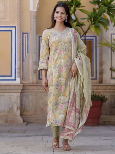 Image of SHIENZY Cotton Blend Kurta Set for Women