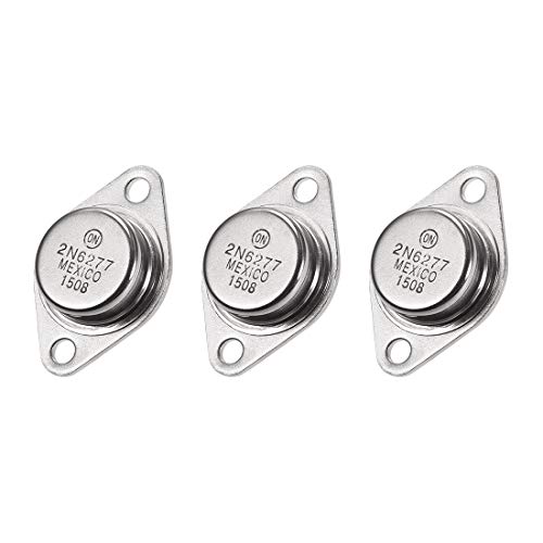 uxcell 3pcs 2N6277 to-3 NPN Power Transistors - 50A 180V/150V 250W Bipolar (BJT)