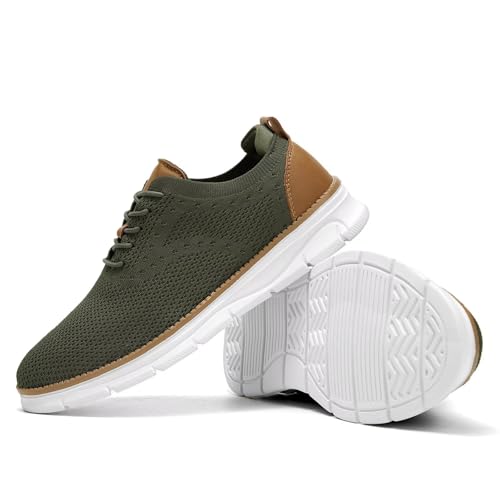 Image of Men's Mesh Sneakers Oxfords Lace-Up Lightweight Casual Walking Shoes Driving Shoes