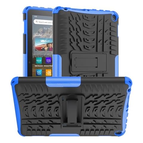 Boskin for Kindle Fire hd 8 / hd 8 Plus case 2022 2020 Release 12th 10th Generation Kickstand Shockproof heavyduty Cover (Blue 22/20) Cover