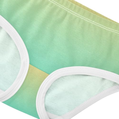 Joisal Gradient Yellow Turquoise Ombre Girls Underwear Toddlers 2t Cotton Panties for Girl Artistic Briefs Undies Kids4