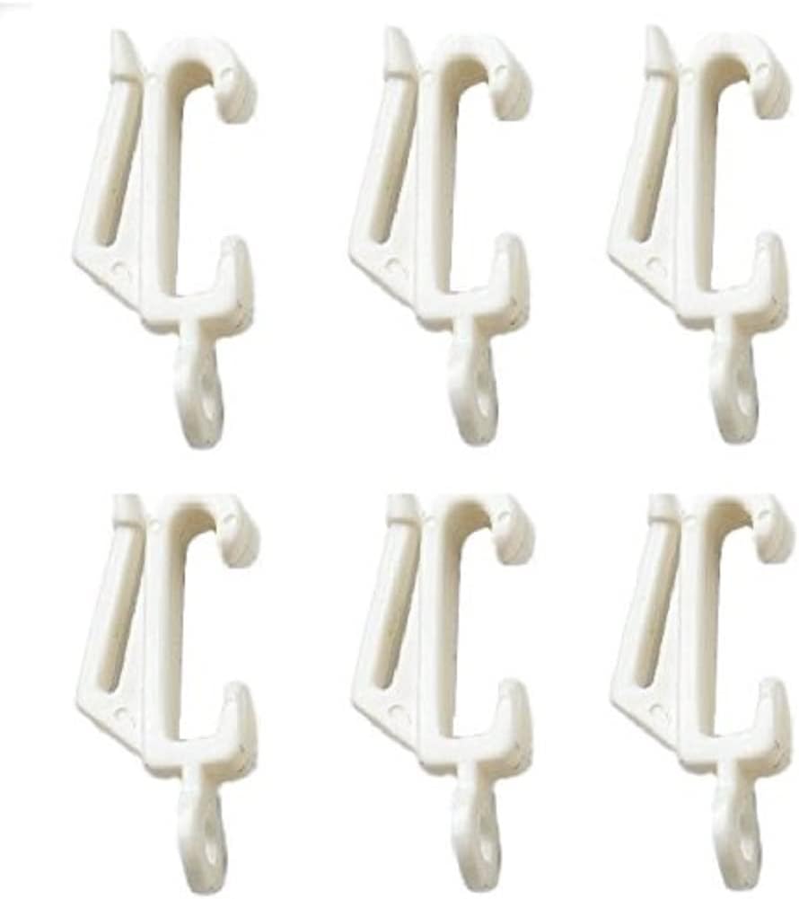 Merriway BH03638 (60 Pcs) Curtain Track Rail Gliders Hooks to Fit